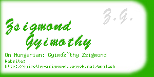 zsigmond gyimothy business card